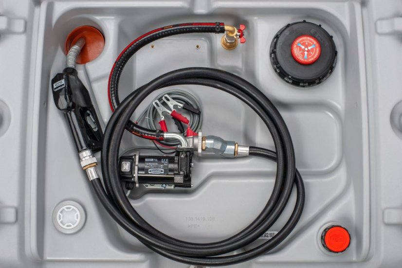 Mobilná nádrž na naftu DT Mobil Easy 620 l s výdajným zariadením 12 V a poklopom - Dĺžka hadice: 4 m, Prietokomer: Ne