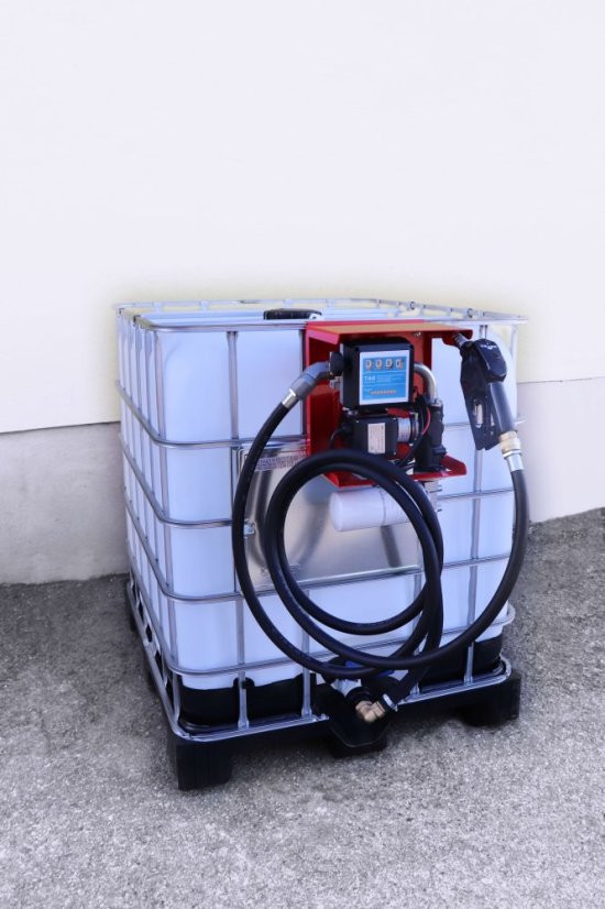 IBC kontejner REPAS 1000l s výdejním zařízením 12/24 V - Délka hadice: 8 m, Palivový filtr: Filtr 30 mikronů s vodním separátorem