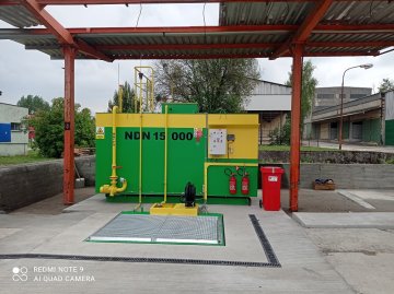 Podniková čerpací stanice s havarijní jímkou