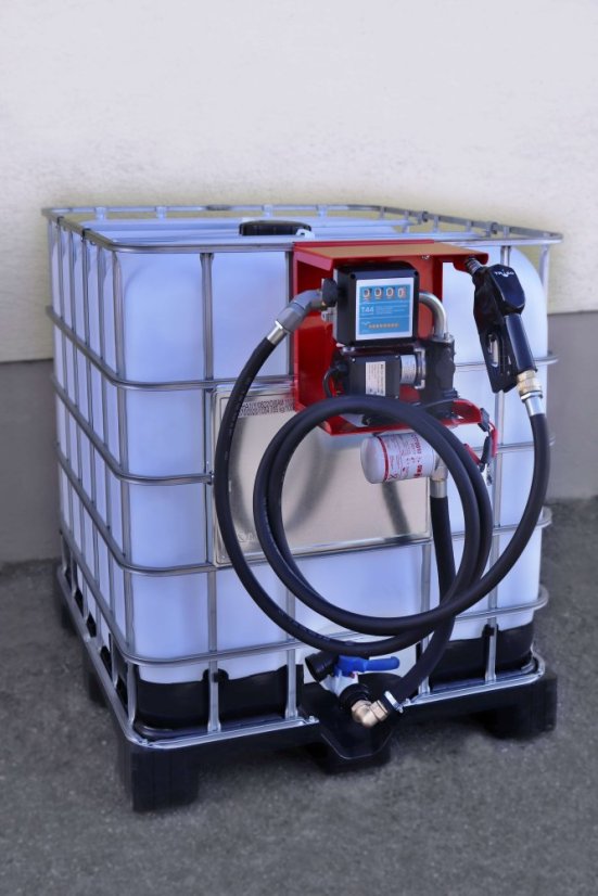 IBC kontajner 1000l s výdajným zariadením 12/24 V - Dĺžka hadice: 6 m, Palivový filter: Filtr 30 mikronů
